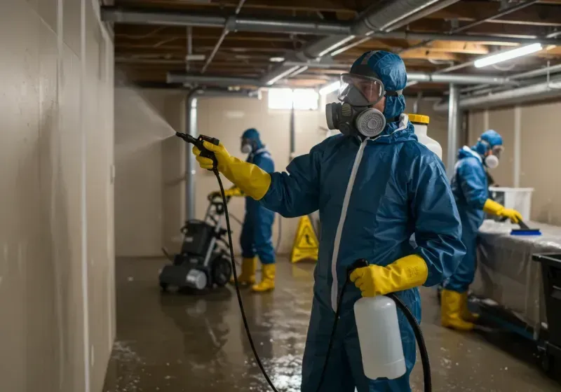 Basement Sanitization and Antimicrobial Treatment process in Tilton, IL